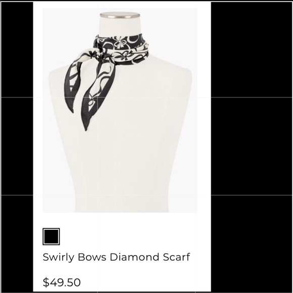 Talbots swirly bows Diamond scarf - Picture 10 of 16